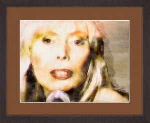 Portrait Of Joni I 12x16 Charcoal Frame Chocolate Brown Matt