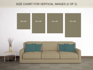 Size Chart For Vertical Images (2 of 2)