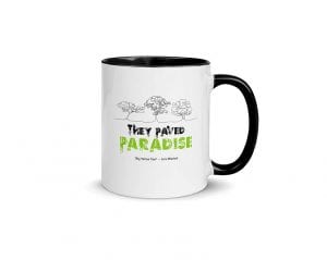 Big Yellow Taxi - Version 1 (11 oz. Coffee Mug with Black Rim, Inside, and Handle)