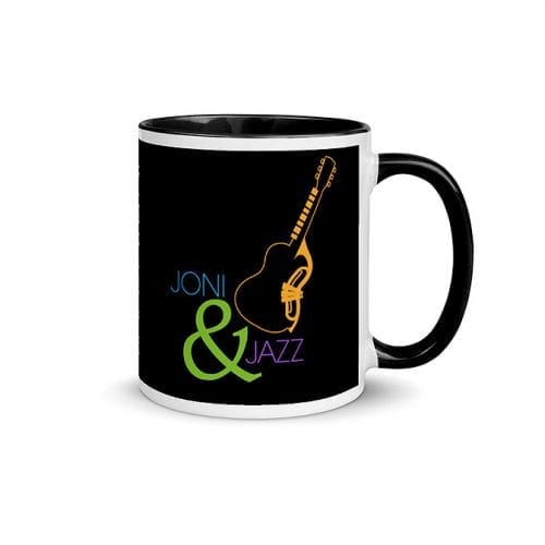 Joni & Jazz - Version 4 (11 oz. Coffee Mug with Black Rim, Inside, and Handle)