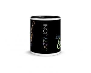 Joni & Jazz - Version 4 (11 oz. Coffee Mug with Black Rim, Inside, and Handle)