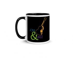 Joni & Jazz - Version 4 (11 oz. Coffee Mug with Black Rim, Inside, and Handle)