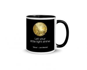 Shine - Version 4 (11 oz. Coffee Mug with Black Rim, Inside, and Handle)