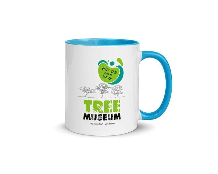 Big Yellow Taxi - Version 2 (11 oz. Coffee Mug with Blue Rim, Inside, and Handle)