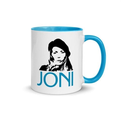 Joni - Version 2 (11 oz. Coffee Mug with Blue Rim, Inside, and Handle)