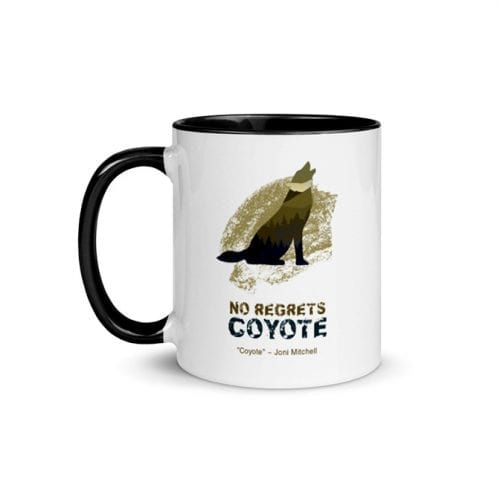 Coyote (11 oz. Coffee Mug with Black Rim, Inside, and Handle)