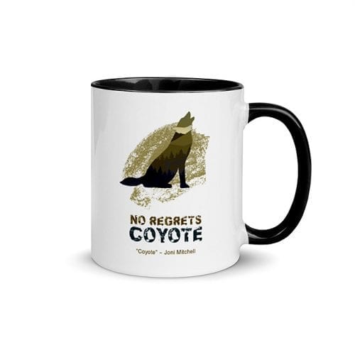 Coyote (11 oz. Coffee Mug with Black Rim, Inside, and Handle)