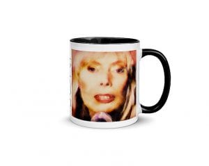 Joni - Version 1 (11 oz. Coffee Mug with Black Rim, Inside, and Handle)