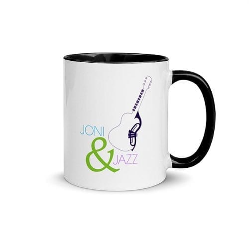 Joni & Jazz - Version 2 (11 oz. Coffee Mug with Black Rim, Inside, and Handle)