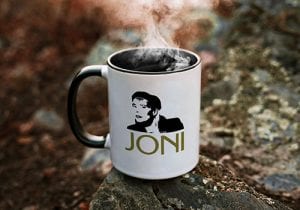 Joni – Version 1 (11 oz. Coffee Mug with Black Rim, Inside, and Handle)