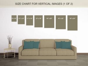 Size Chart For Vertical Images (1 of 2)