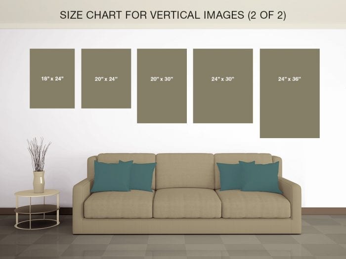 Size Chart For Vertical Images (2 of 2)